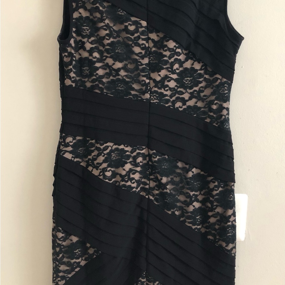 Adrianna Papell black Lace Mini Dress Sz 14